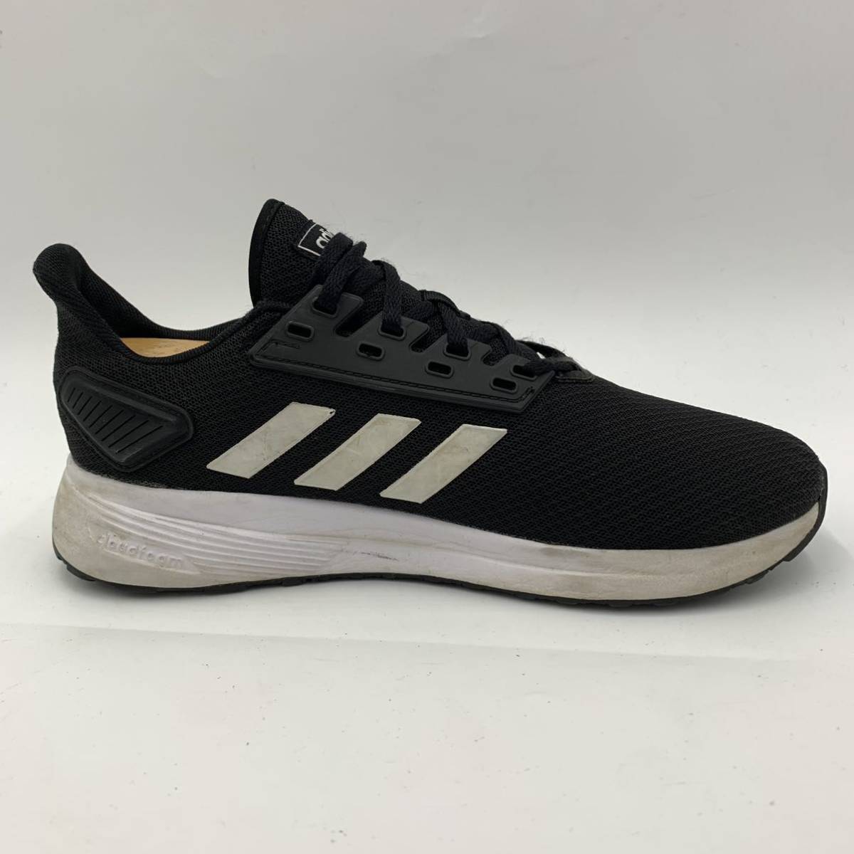 B ☆ 良品/ 履き心地抜群!! '18年製' adidas アディダス DURAMO 9 WIDE BB7953 ランニングシューズ size:26.0cm メンズ スニーカー BLK 黒_画像6