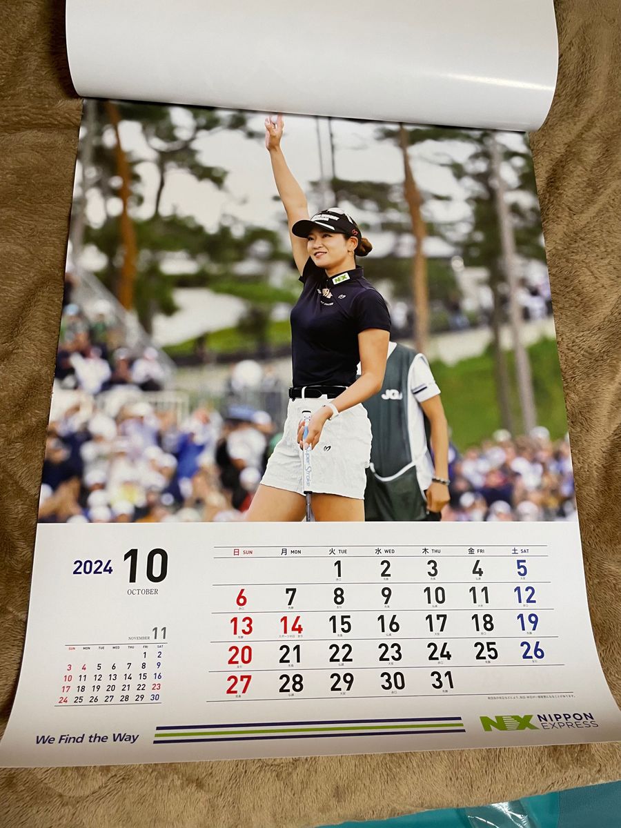 女子プロゴルファー 原英莉花選手 2024年壁掛カレンダー NX日本