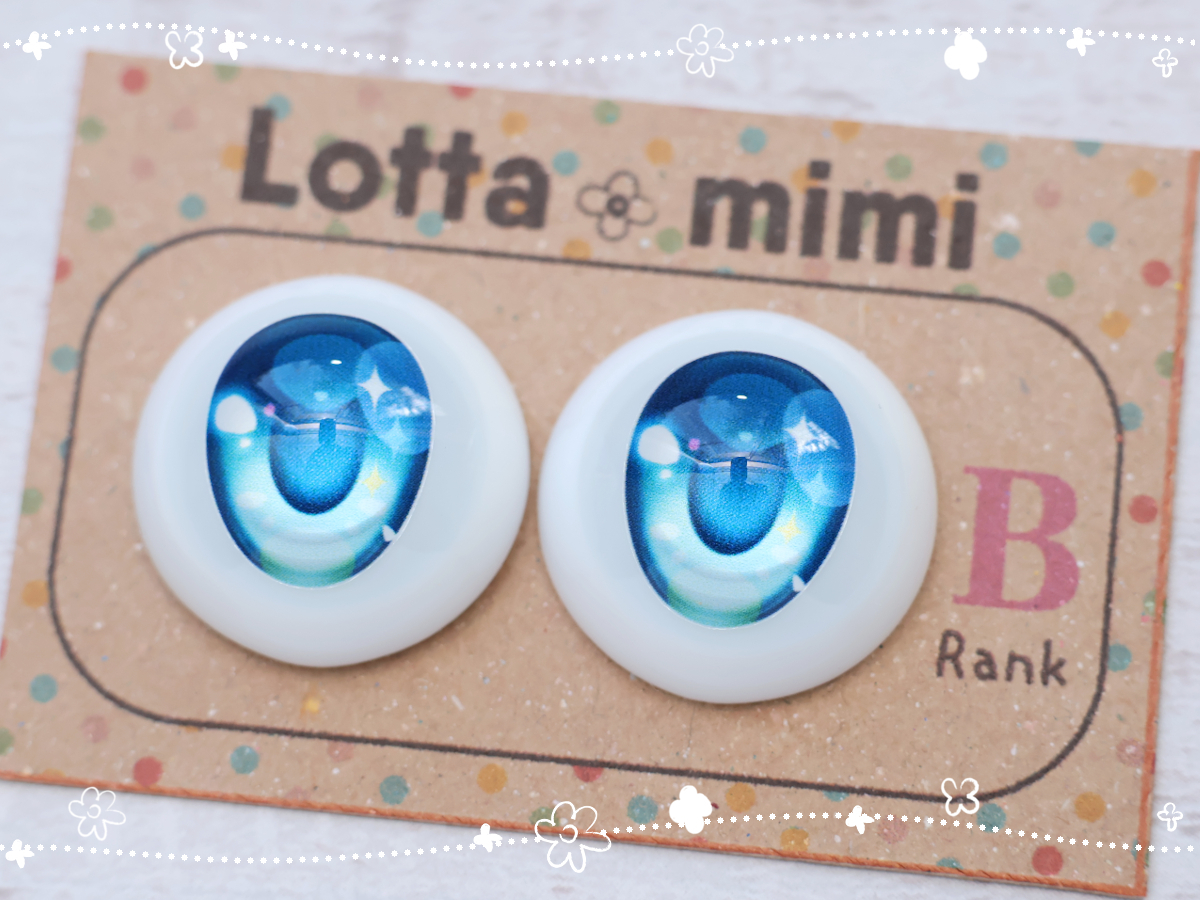 【Type6　アクアブルー　B品】レジンアイ 22mm相当 Lotta mimi_画像1