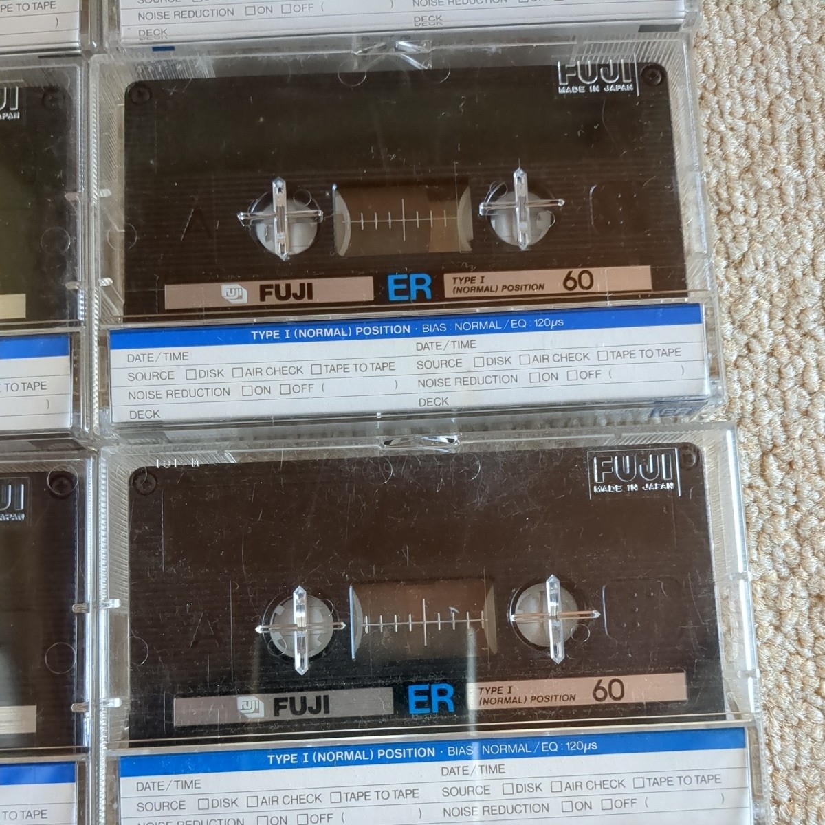 ジャンク　FUJI　使用済み　カセットテープ　ER 90 80　60　計8本　フジ　当時物　昭和レトロ　ノーマルポジション_画像5