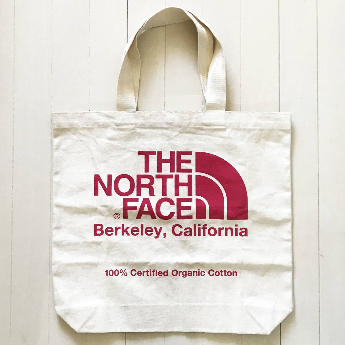 【送料無料！】新品未使用品！THE NORTH FACE ザ・ノース・フェイス「Organic Cotton Tote オーガニックコットントート」ピンク_画像1