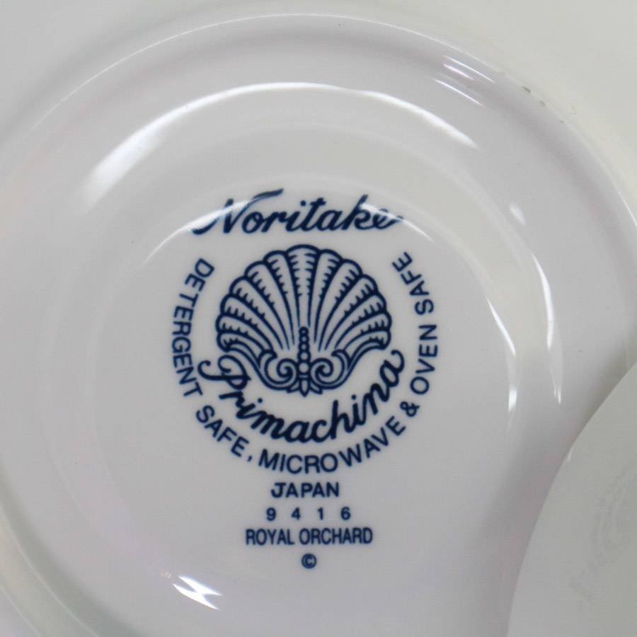 Noritake ノリタケ プリマチャイナ ロイヤルオーチャード カップ＆ソーサー/マグカップ 2客ずつセット ペア フルーツ柄◆745f07_画像6