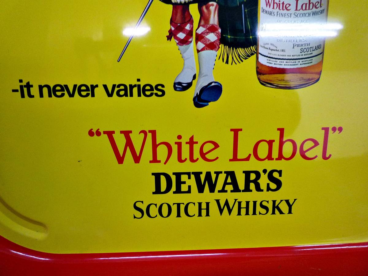 ★古い金属トレー★スタンド付き★White Label DEWAR'S SCOTCH WHISKY/デュワーズ★洋酒_画像3