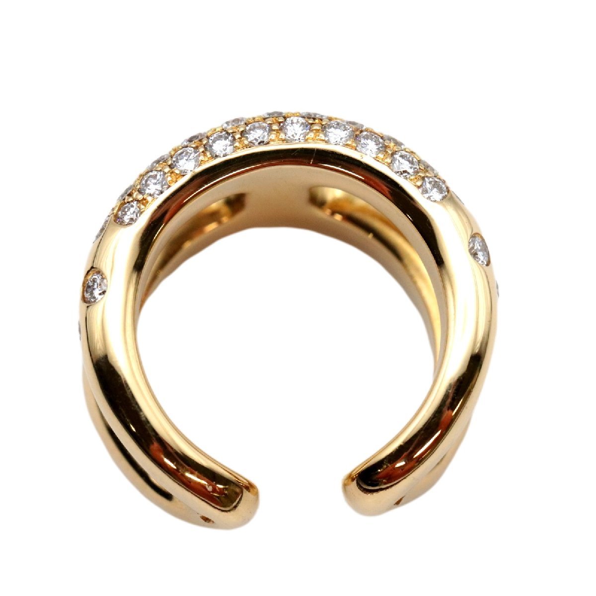  прекрасный товар Hermes oz mozPM кольцо #50 10 номер бриллиант Au750 K18YG желтое золото женский кольцо ювелирные изделия HERMES