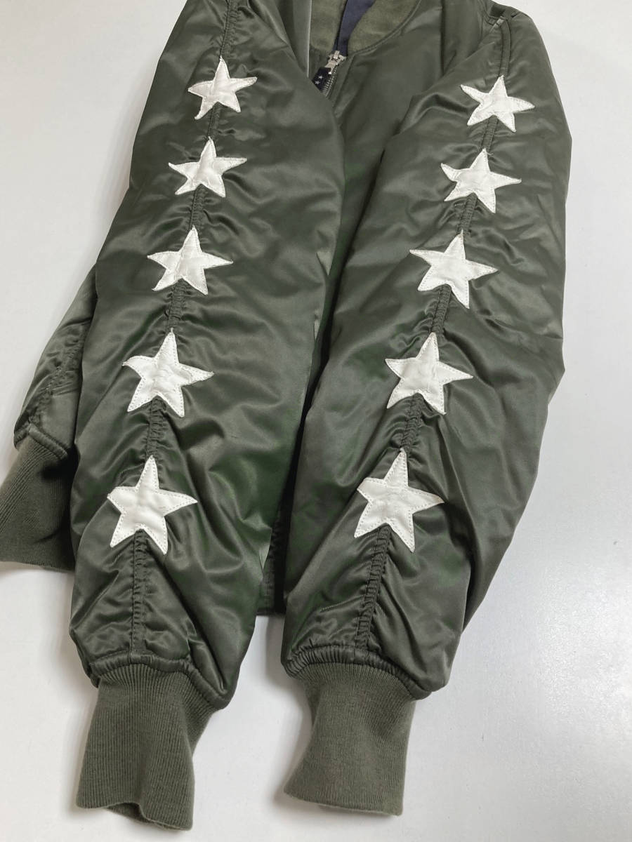 MACCHIA J. マッキアジェイ MA-1 ジャケット 星柄 ブルゾン MACCHIA J. マッキアジェイ MA-1 ジャケット 星柄 ブルゾン
