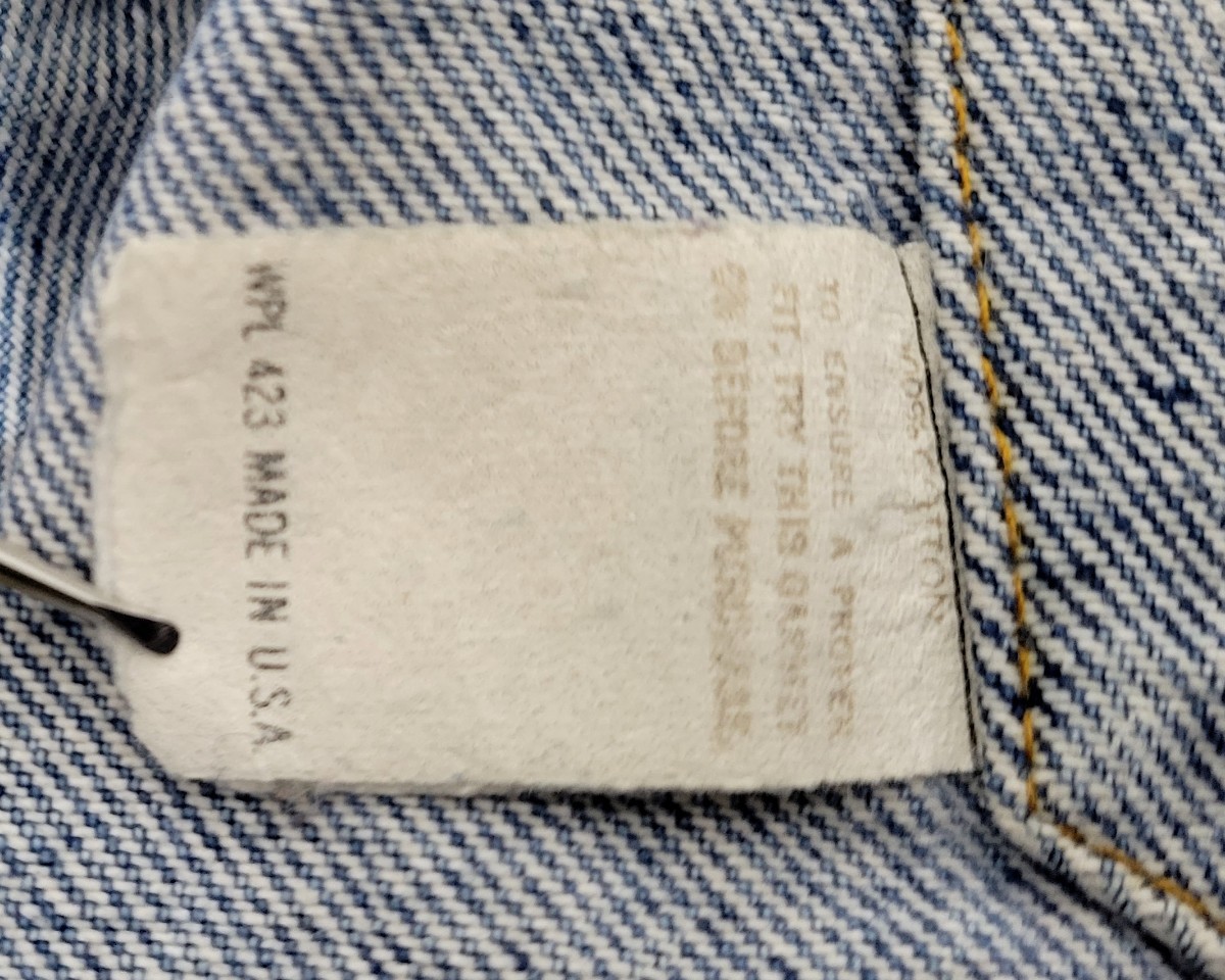 ～80s USA製 Levi's 71506 0215 デニムジャケット 46L XXL 2XL サイドポケット付 80年代 アメリカ製 ビンテージ リーバイス / 70506の画像8