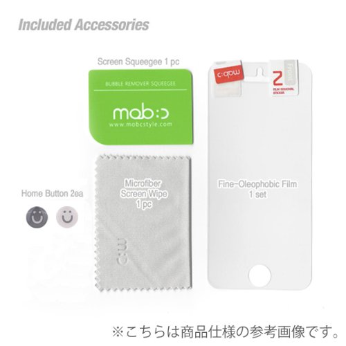 ◆iPhone5の薄型ハードケース♪液晶保護シール付♪色：ブラック◆mobc/made in Korea◆35_付属品