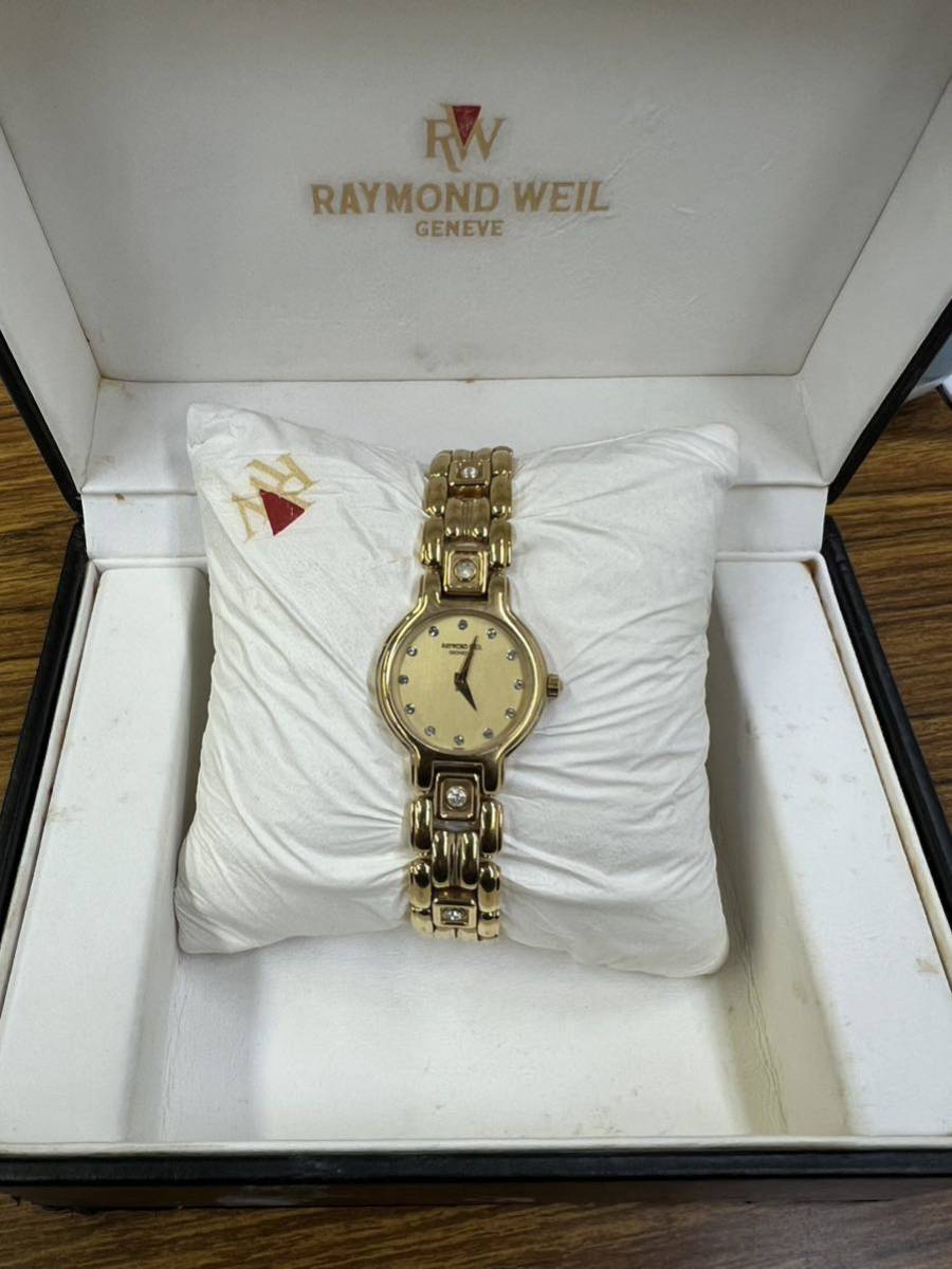 RAYMOND WEIL 腕時計 レイモンドウェイル　レディース　18K GOLDELECTROPLATED 10M 3746 12P _画像1