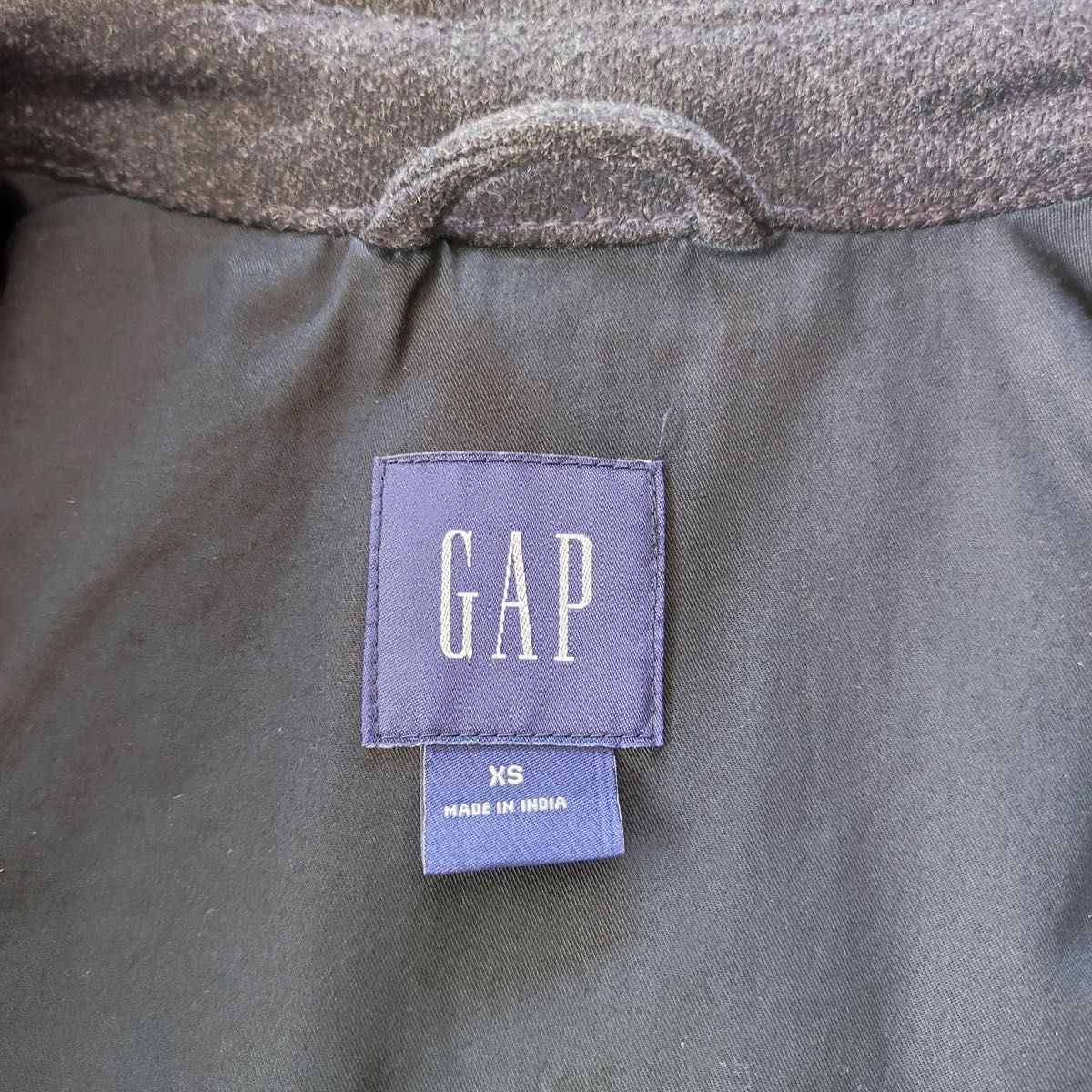 美品　GAP　メンズコート　ギャップ　ピーコート　冬　ダークグレー ステンカラーコート