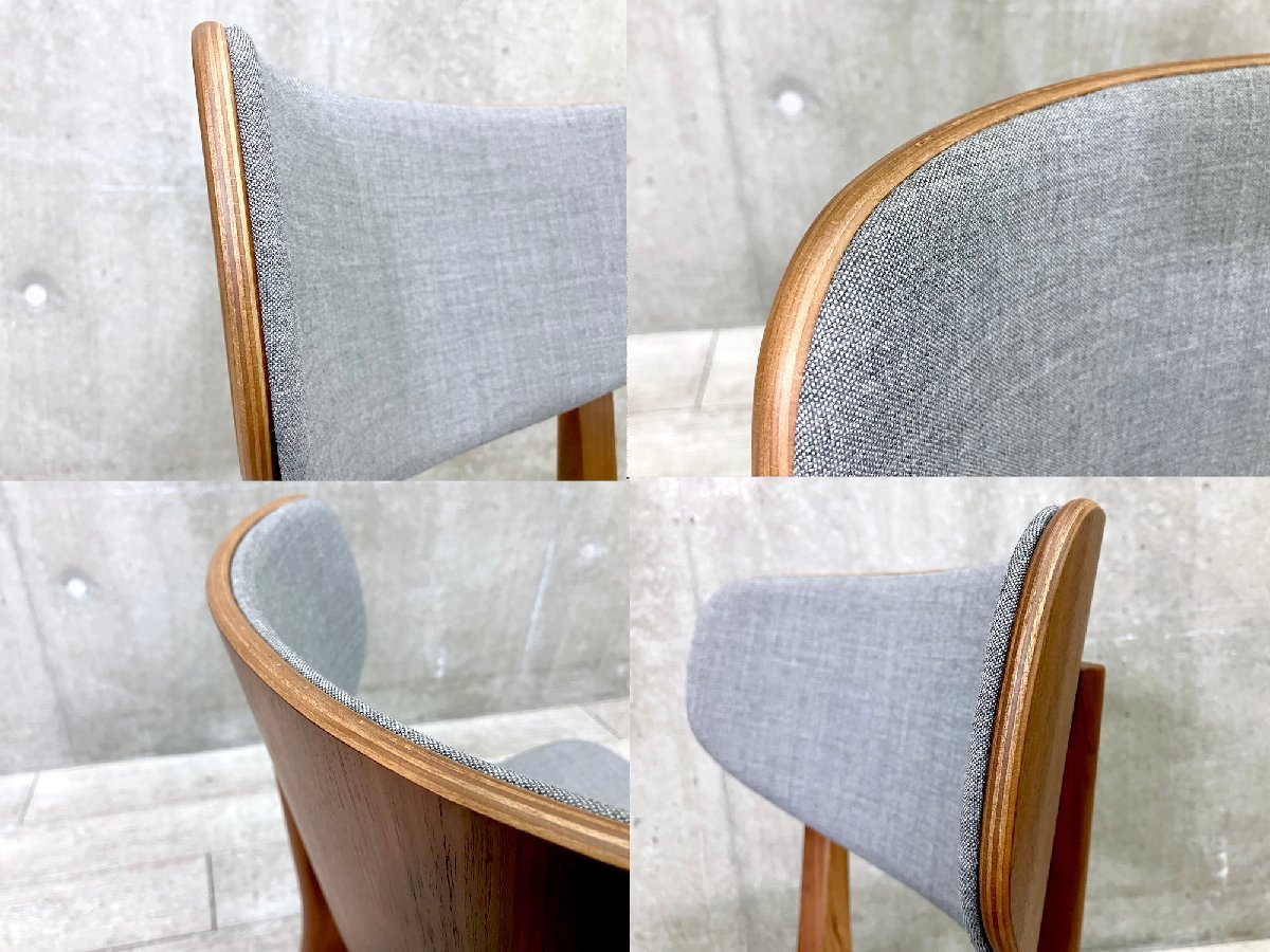 C)MARUNI / Marni woodworking #Roundishlaun dish dining chair # walnut # deep . direct person 