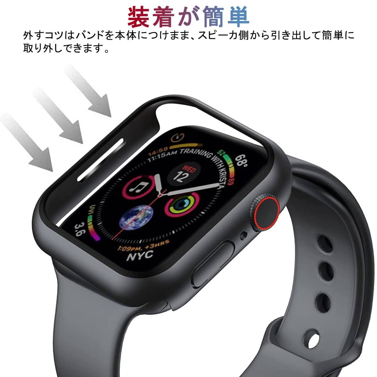 【在庫セール】SE 2 ケース 40mm 対応 apple Watch watch se2/se/6/ 保護カバー 40mm 全面_画像2