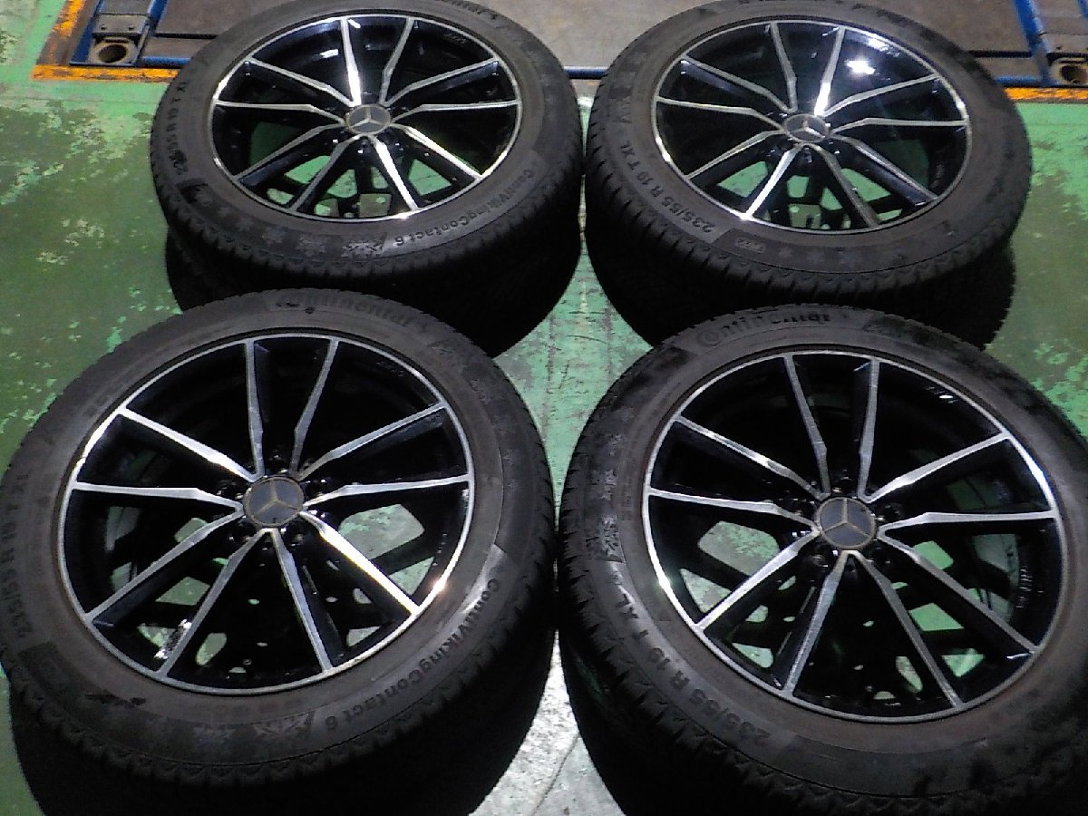 D19024（2 ＭＡＫ ＭＦＦ ＦＬＯＷ ＦＯＲＧＥＤ ベンツ ＧＬＣ等 コンチバイキングコンタクト６ 235/55R19 付き 8Ｊ +43.5_画像1