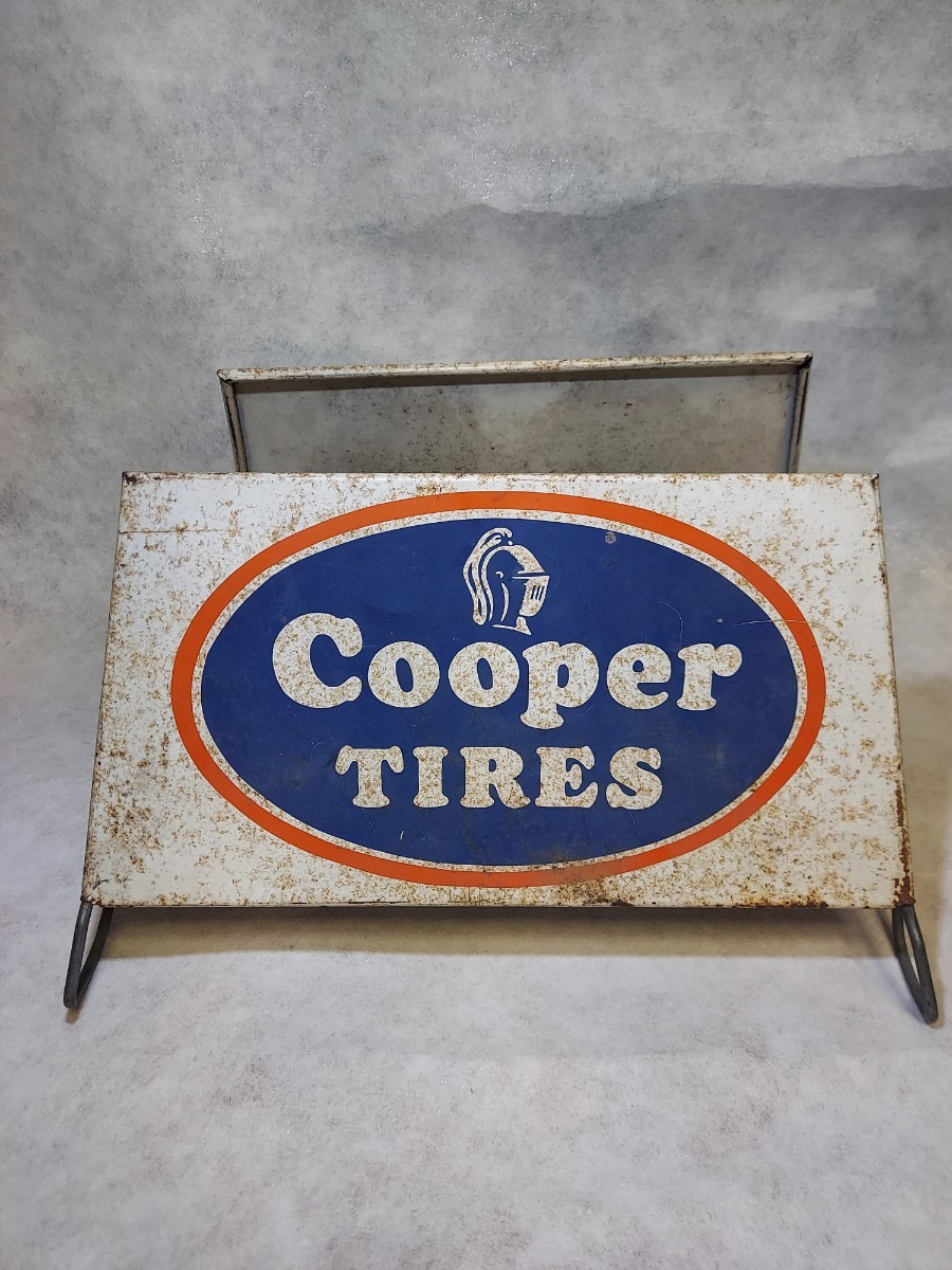 ヴィンテージ　Cooper tire 　ディスプレイスタンド　タイヤスタンド 40s 50s 60s ホットロッド　ガレージ　kustom 看板　世田谷ベース_画像2