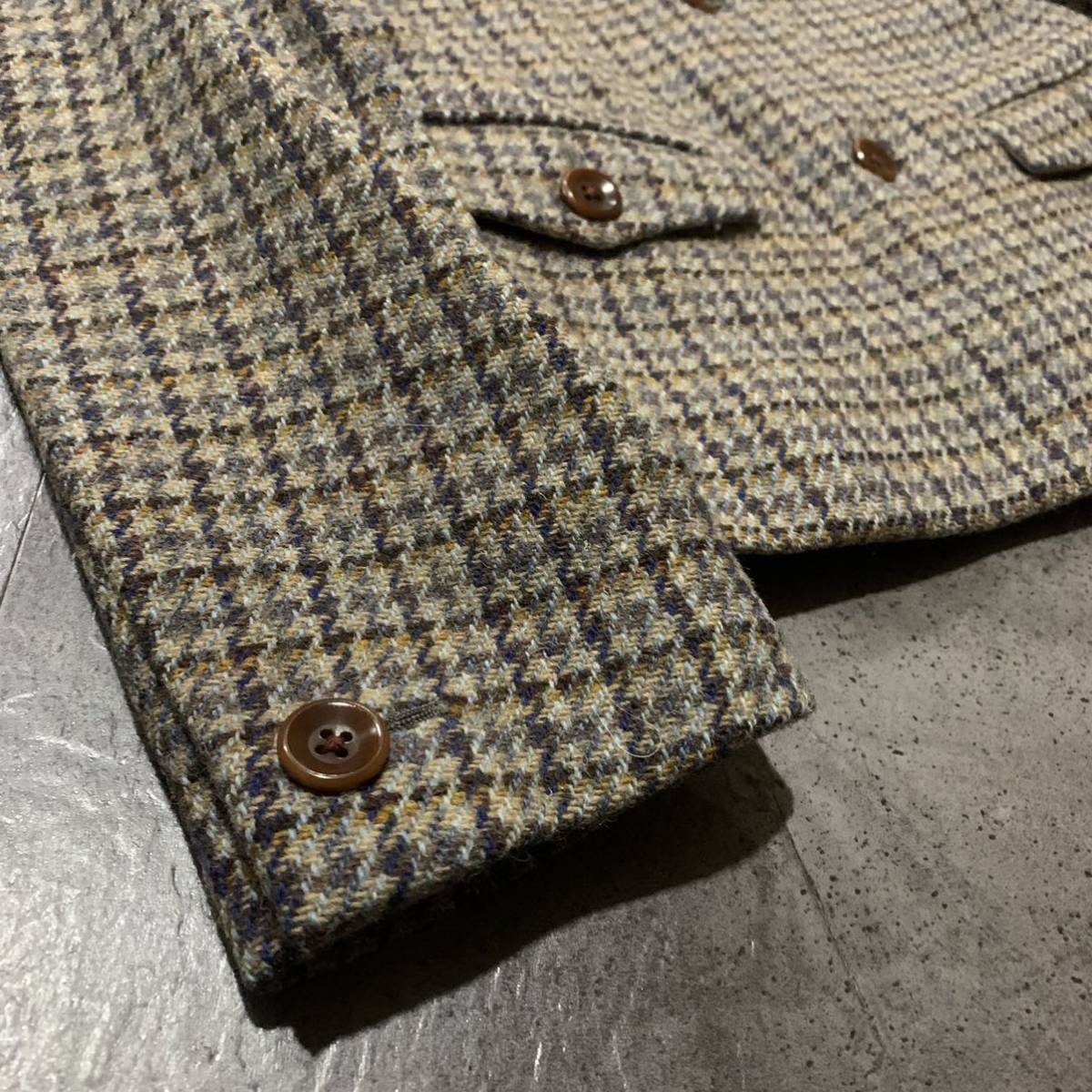 M ☆ 上質!!HARRIS TWEED'ハリスツイード'社製生地 '日本製' Spick & Span スピック＆スパン 千鳥柄 ウールジャケット 婦人服 アウター_画像5