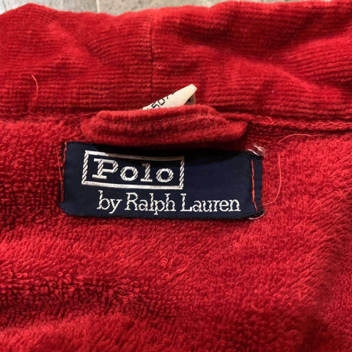 QQ1☆ 人気モデル!! '着心地抜群' POLO by RALPH LAUREN ラルフローレン コーデュロイ ガウンコート バスローブ 裏パイル地 ユニセックス_画像8