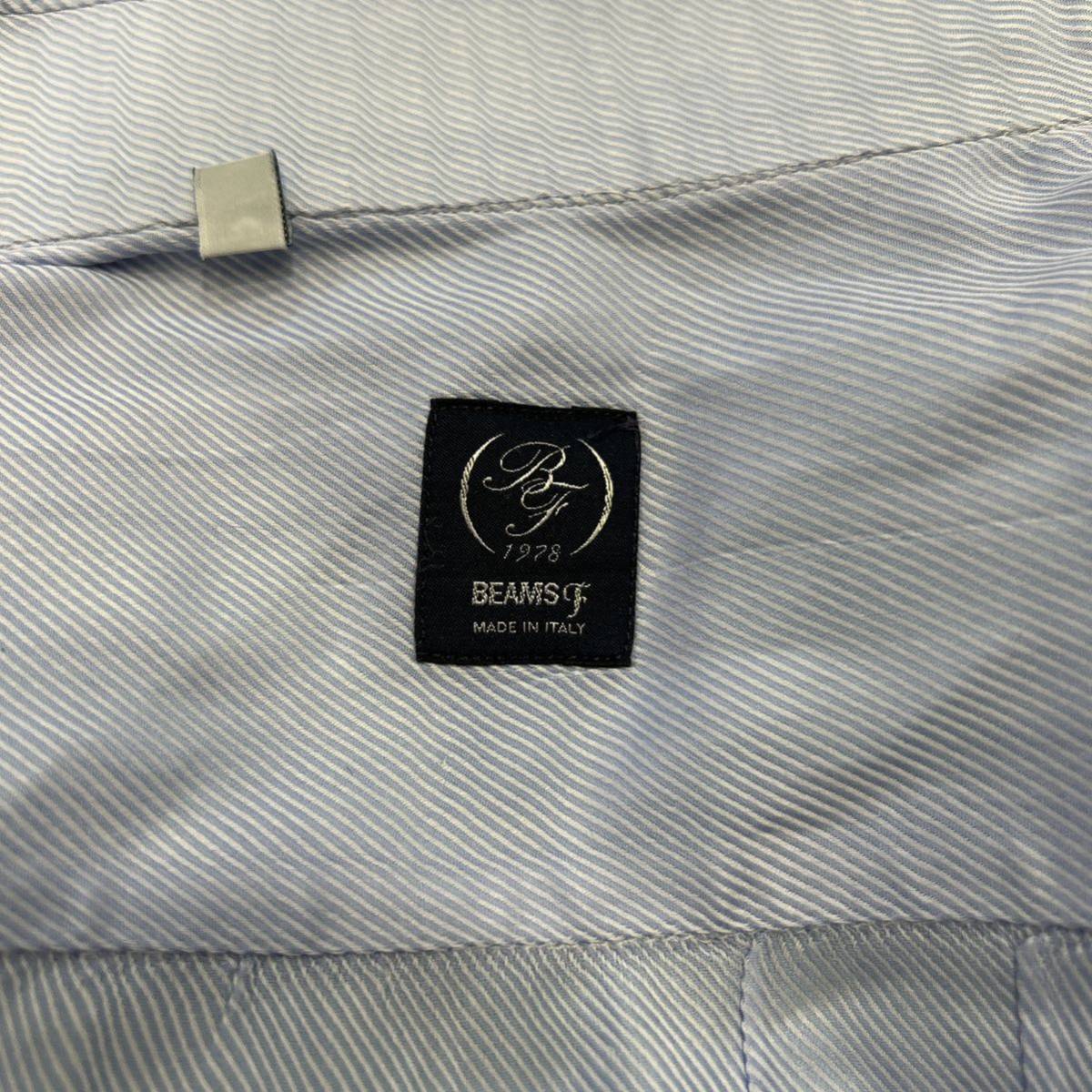 ZZ @ 良品 イタリア製 '高級感溢れる' BEAMS F ビームス 長袖 COTTON ボタンシャツ size:15.5/39 着心地抜群 メンズ 紳士服 トップス _画像5