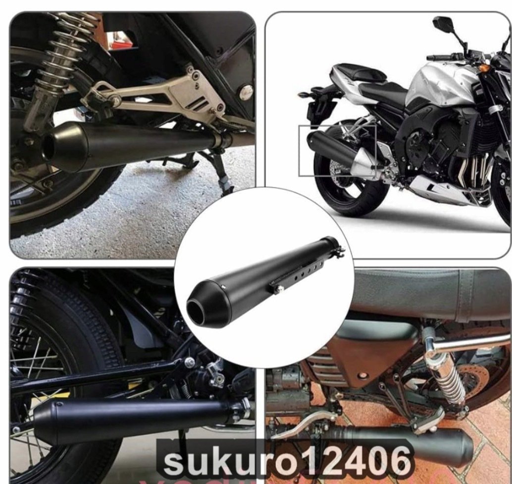スリップオンマフラー バイクサイレンサー バイク 汎用 38mm-45mm バイク マフラー サイレンサー オートバイ バッフル排気管_画像2