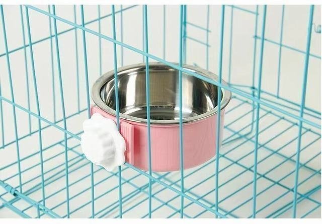  капот миска вода cup клетка собака кошка вода приманка inserting домашнее животное мелкие животные нержавеющая сталь 2 -слойный структура ...2 шт. комплект 