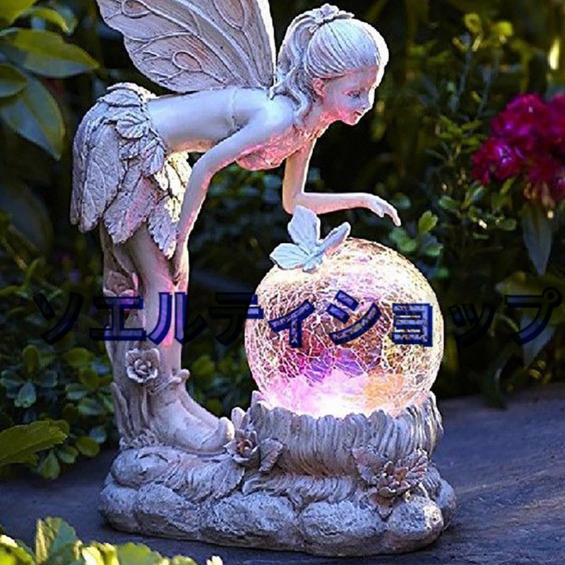 花の妖精のカラフルガーデンライト 装飾品 オーナメント アート おしゃれ かわいい ガーデニング 庭 インテリア プレゼント ギフトの画像1