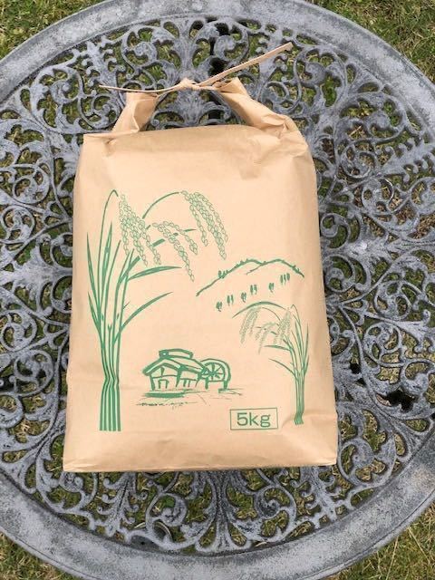 送料無料　新米　有機肥料　京都丹波産　コシヒカリ　玄米　5kg （精米可）　令和5年度産　　美味しいお米 　_玄米5ｋｇ袋