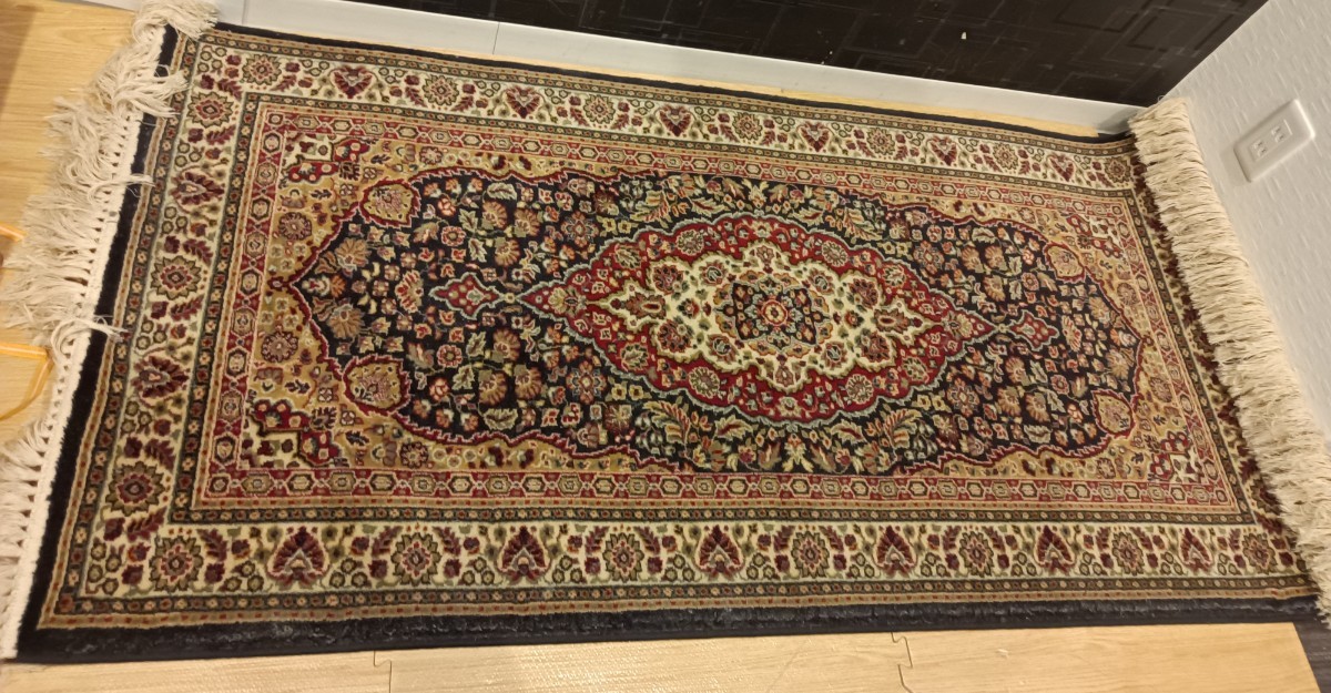 nn0202 206 Orian ペルシャ絨毯 カーペット 玄関マット 中古 現状品 絨毯 ペルシャ マット ヴィンテージ 横 約162cm×縦 約80cm
