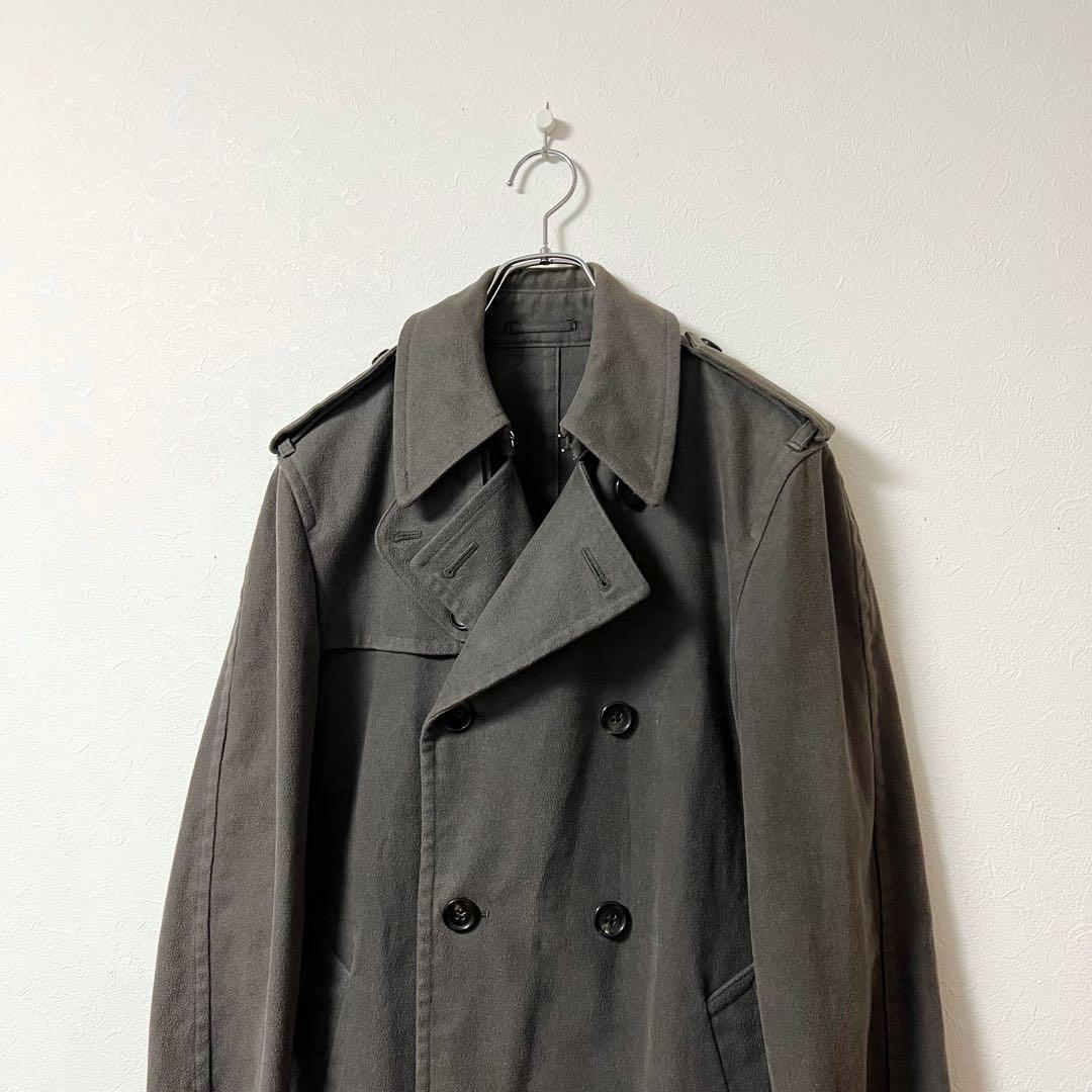 AD2001 コムデギャルソンオムオム モールスキン トレンチコート ブラウン COMME des GARCONS HOMME HOMME