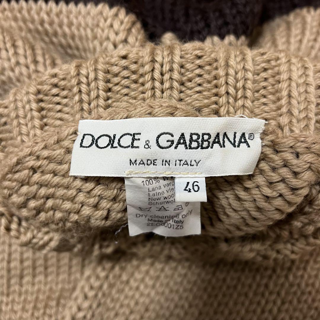 美品】90s DOLCE & GABBANA タートルネックニット イタリア製 美品】90s DOLCE & GABBANA タートルネックニット イタリア製