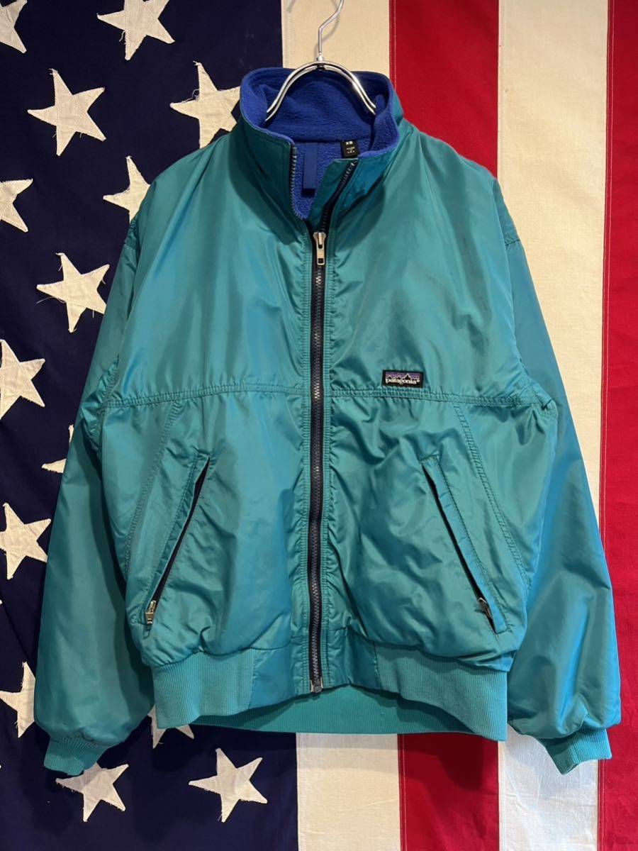 ★patagonia★パタゴニア★80s★90s★USA製★シェルドシンチラジャケット★42111★ナイロン★青緑系★XSサイズ★ヴィンテージ★_画像3