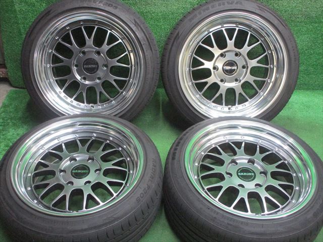 中古 ホイールタイヤ 4本 215/45R18 2023年製 8分山 ファブレスヴァローネ LM9 ラジアル タイヤ ミネルバ F205_画像1