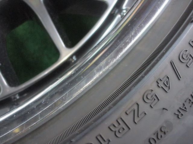 中古 ホイールタイヤ 4本 215/45R18 2023年製 8分山 ファブレスヴァローネ LM9 ラジアル タイヤ ミネルバ F205_画像7