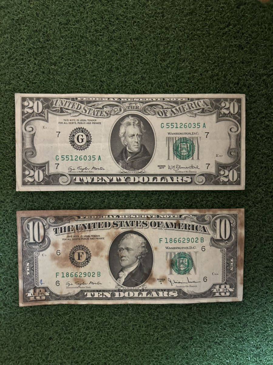 アメリカ ドル紙幣 コレクション 旧札50ドル札20ドル札10ドル札　クラッシック紙幣　ビンテージ_画像3