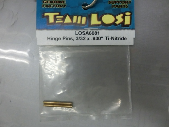 　LOSI　A-6081　Hinge Pins,3/32　X.930’’Ti-Nitride_画像1