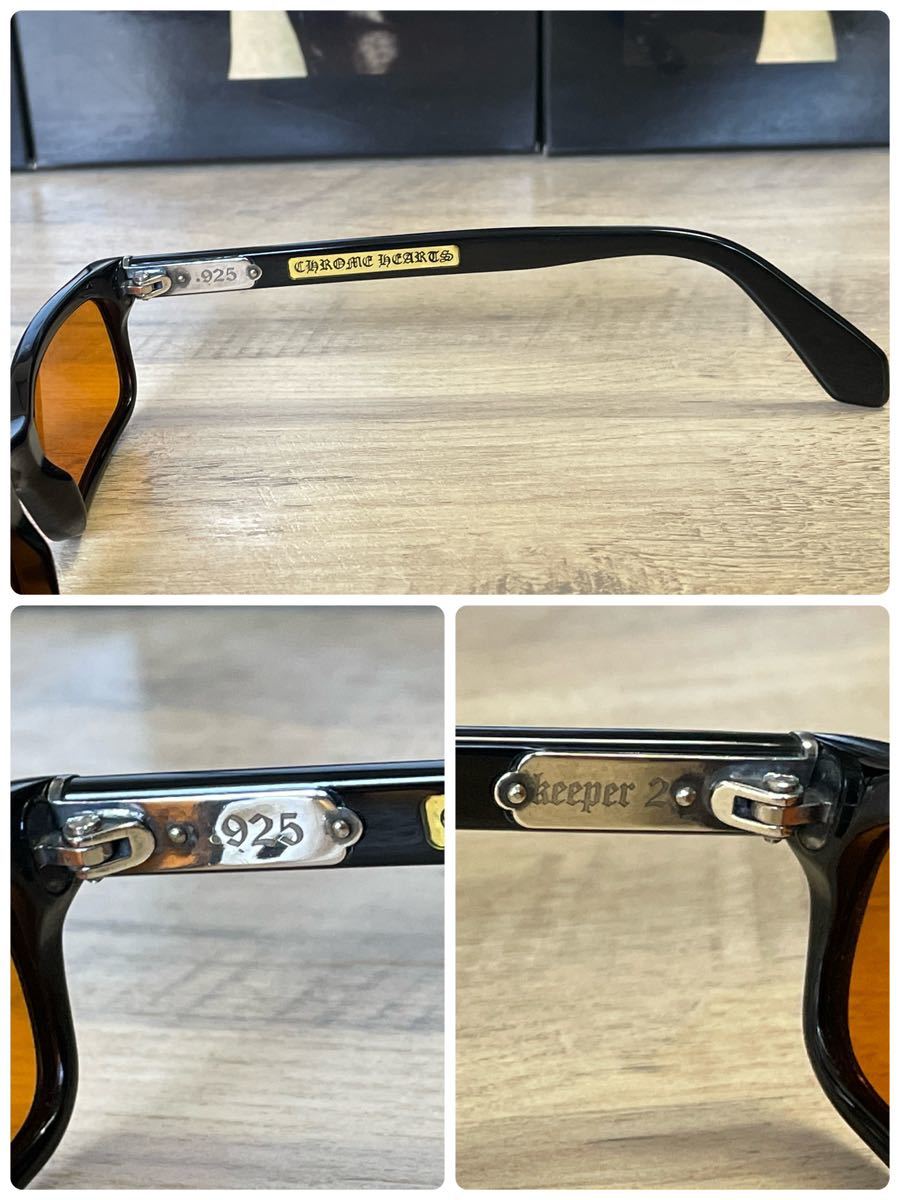 クロムハーツ 初期 keeper 2 サングラス CHROME HEARTS sunglasses Eyewear アイウェア メガネ 眼鏡 ケース オールド ブラック オレンジ_画像6