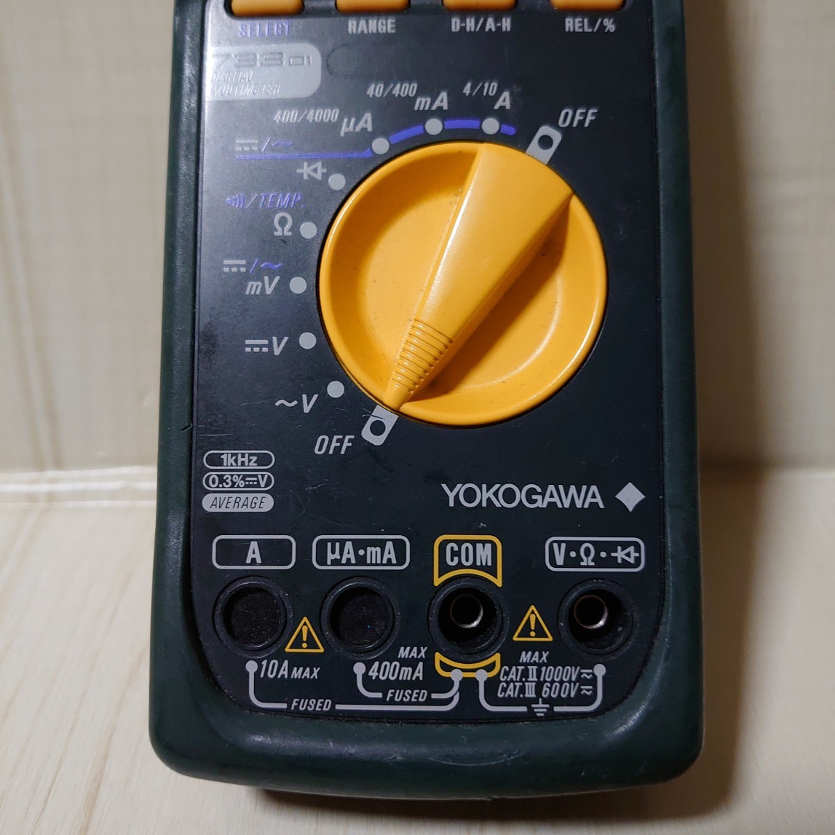 YOKOGAWA 横河 デジタルマルチメーター デジタルマルチメータ　電圧 DIGITAL　テスター　 MODEL　73301　通電確認のみ　ジャンク品_画像7