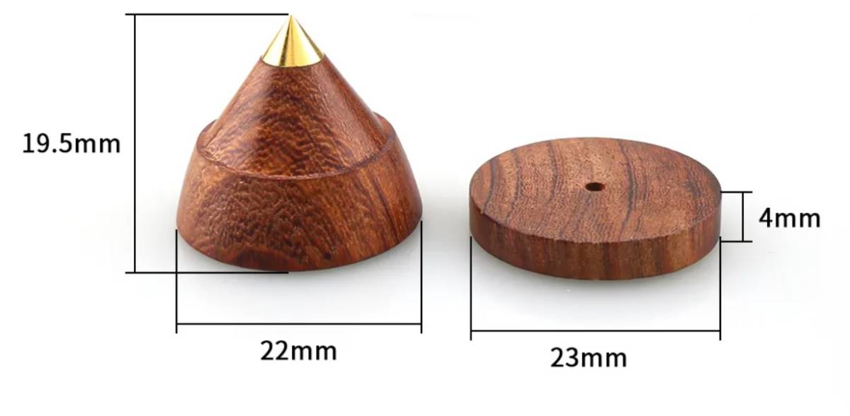  speaker stand spike wooden spike head spike 4 piece + base 4 piece set + pad tape maboga knee 