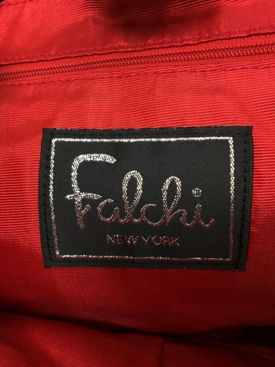 Falchi NEW YORK◆トートバッグ/レザー/BLK/無地_画像5