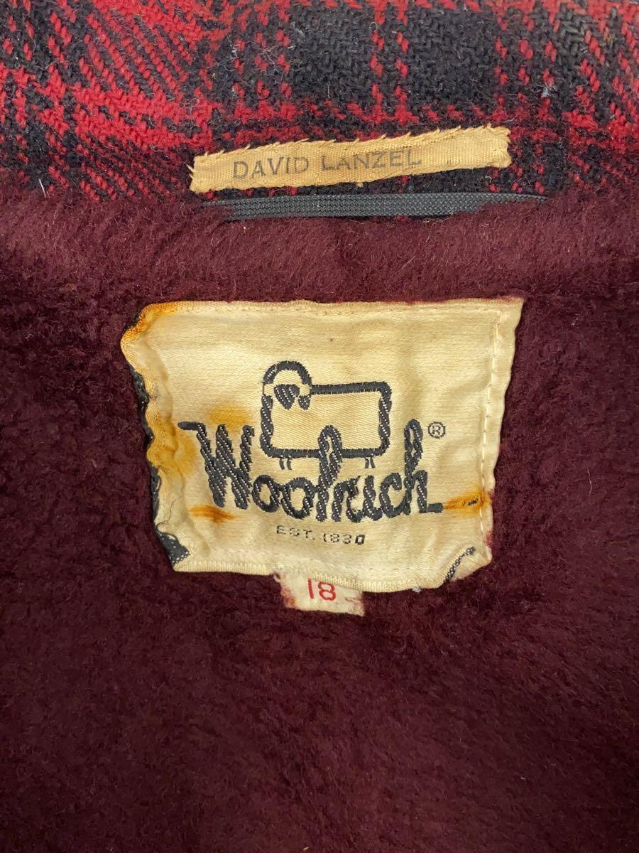 Woolrich◆ブルゾン/-/ウール/RED/チェック_画像3