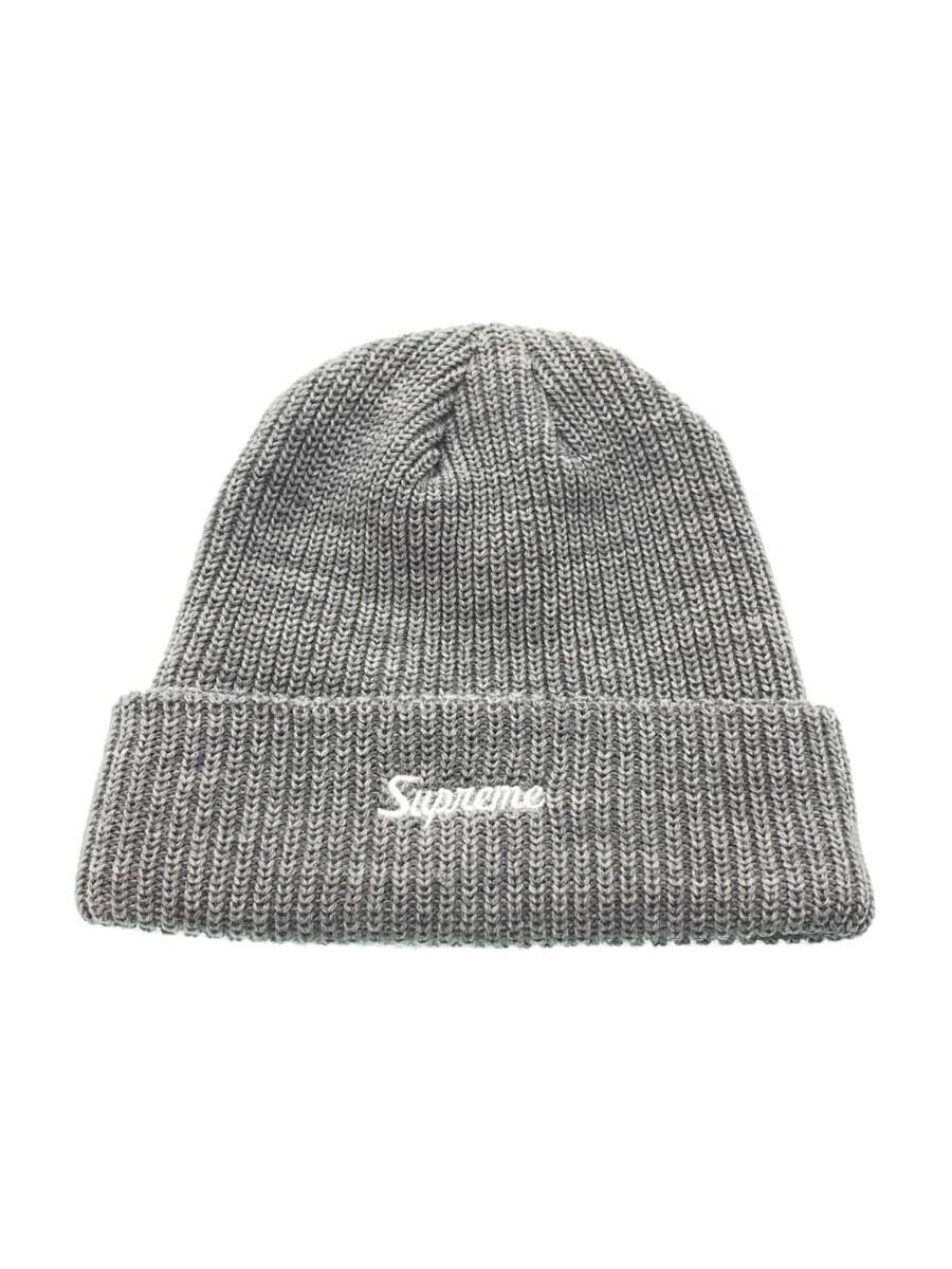 Supreme◆loose gauge beanie heather gray/ニットキャップ/-/アクリル/GRY/メンズ