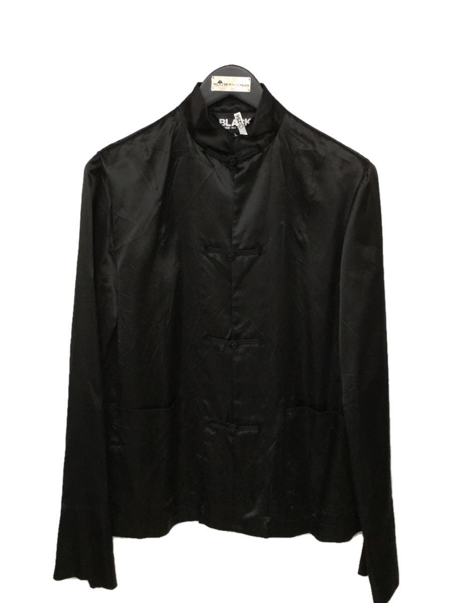 最高品質の BLACK COMME des GARCONS◆チャイナシャツジャケット/L/ポオリエステル/BLK/1C-J038/AD2018/ その他