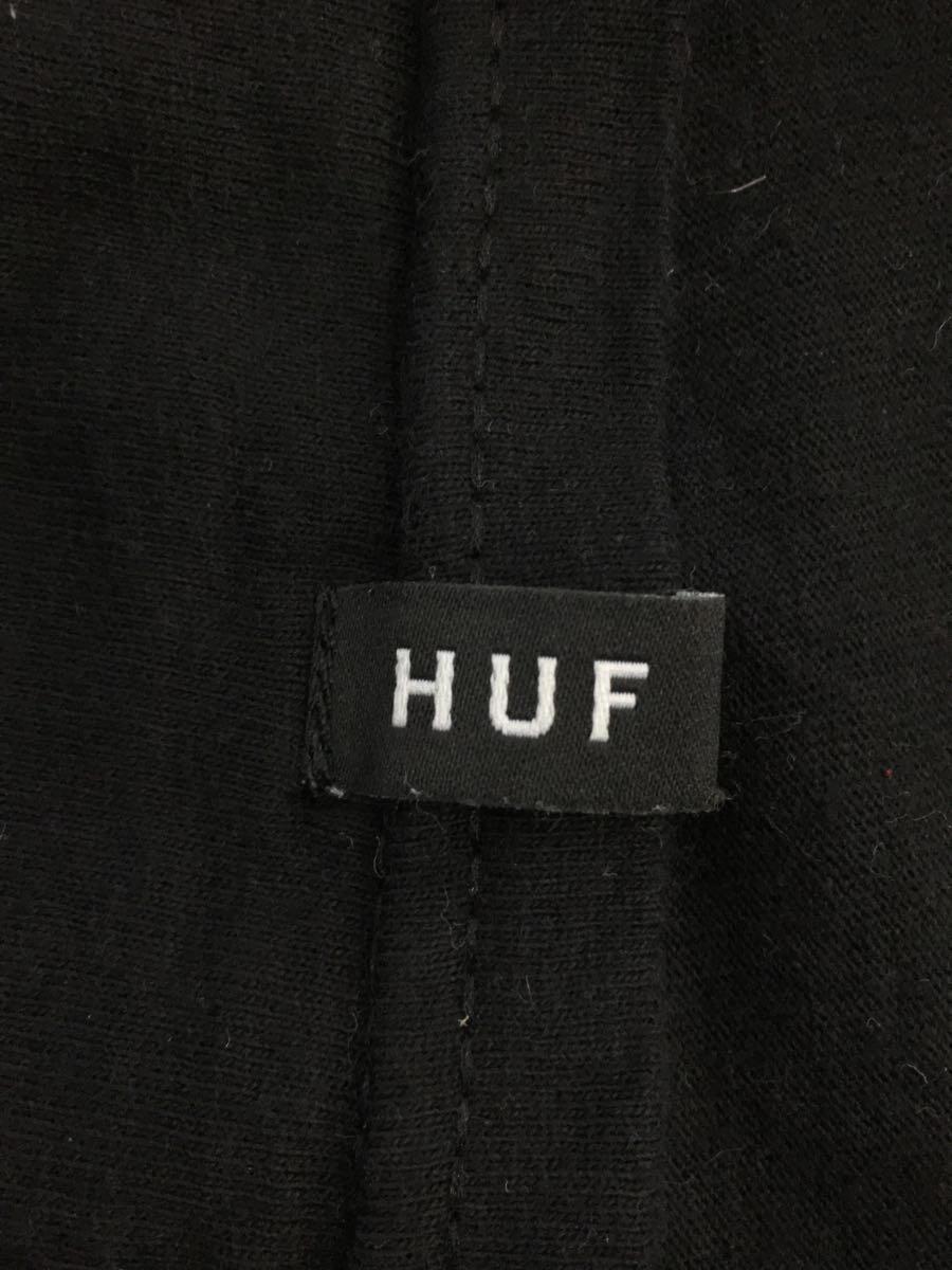 HUF◆Tシャツ/花柄バックプリント/M/コットン/BLK/プリント_画像4