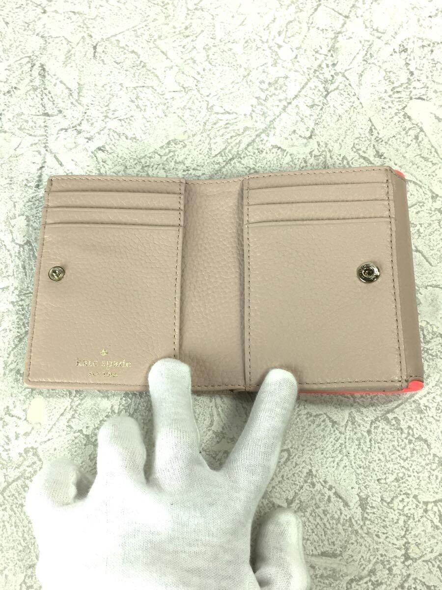 kate spade new york◆2つ折り財布/レザー/PNK/レディース_画像4