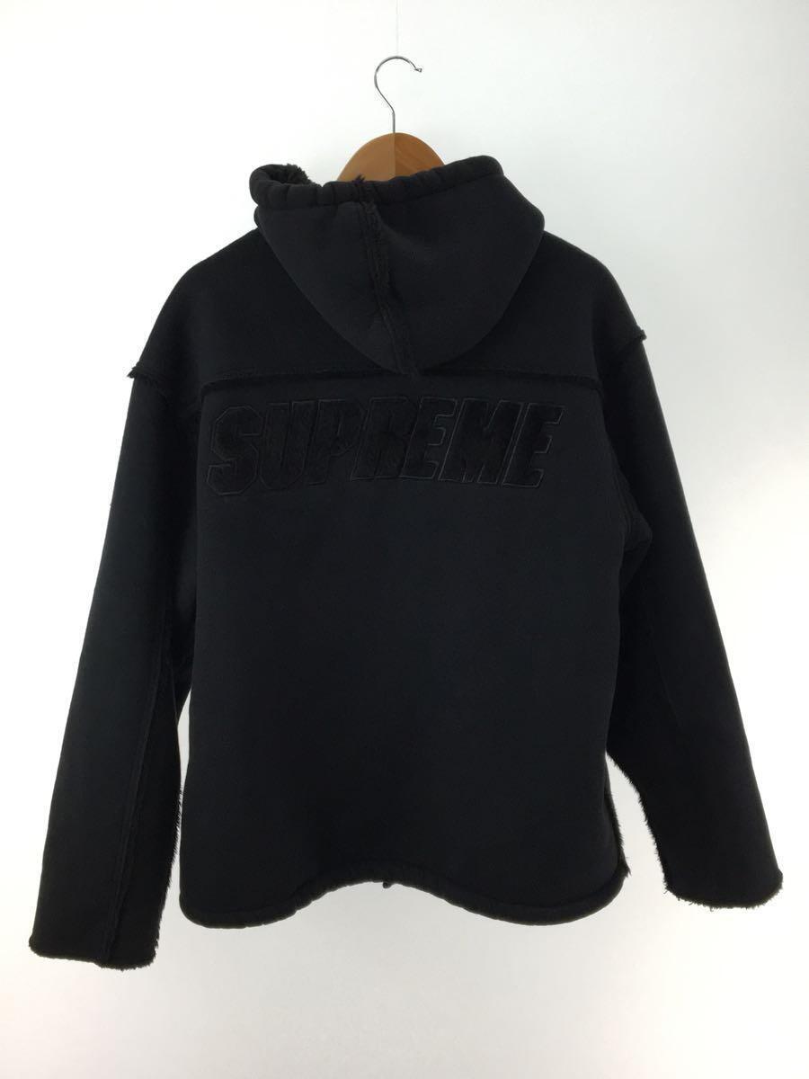 Supreme◆ブルゾン/L/コットン/BLK/Faux Shearling Hooded Jacket/21AW/シミ有_画像2