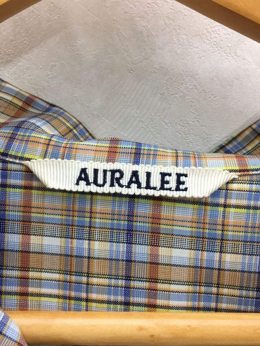 AURALEE◆WASHABLE SUPER LIGHT WOOL CHECK SHIRTS/3/ウール/A21SS01LC_画像3