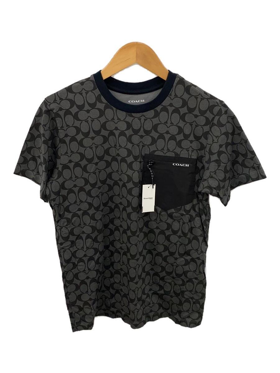 COACH◆Tシャツ/-/コットン/GRY/総柄/89749
