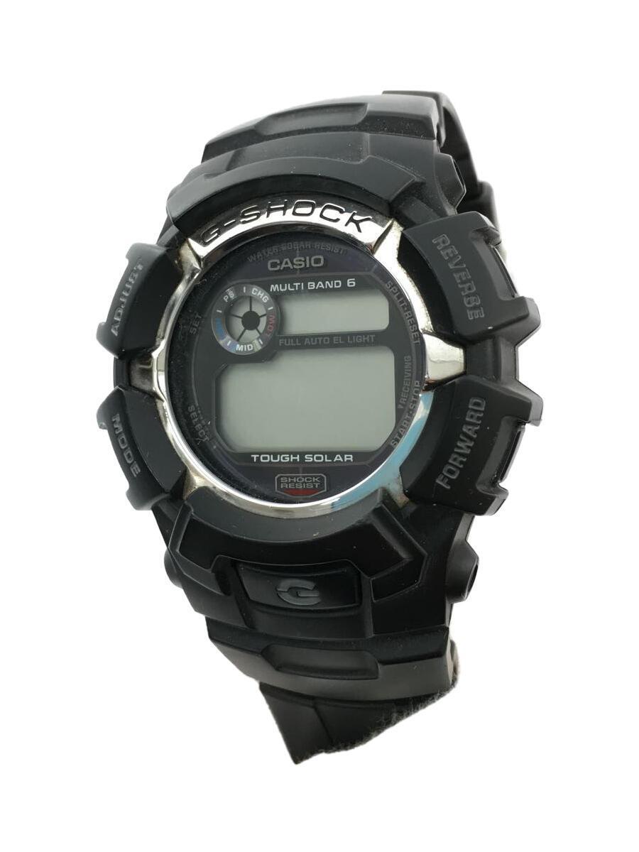 CASIO◆ソーラー腕時計・G-SHOCK/デジタル/ラバー/BLK/BLK_画像1