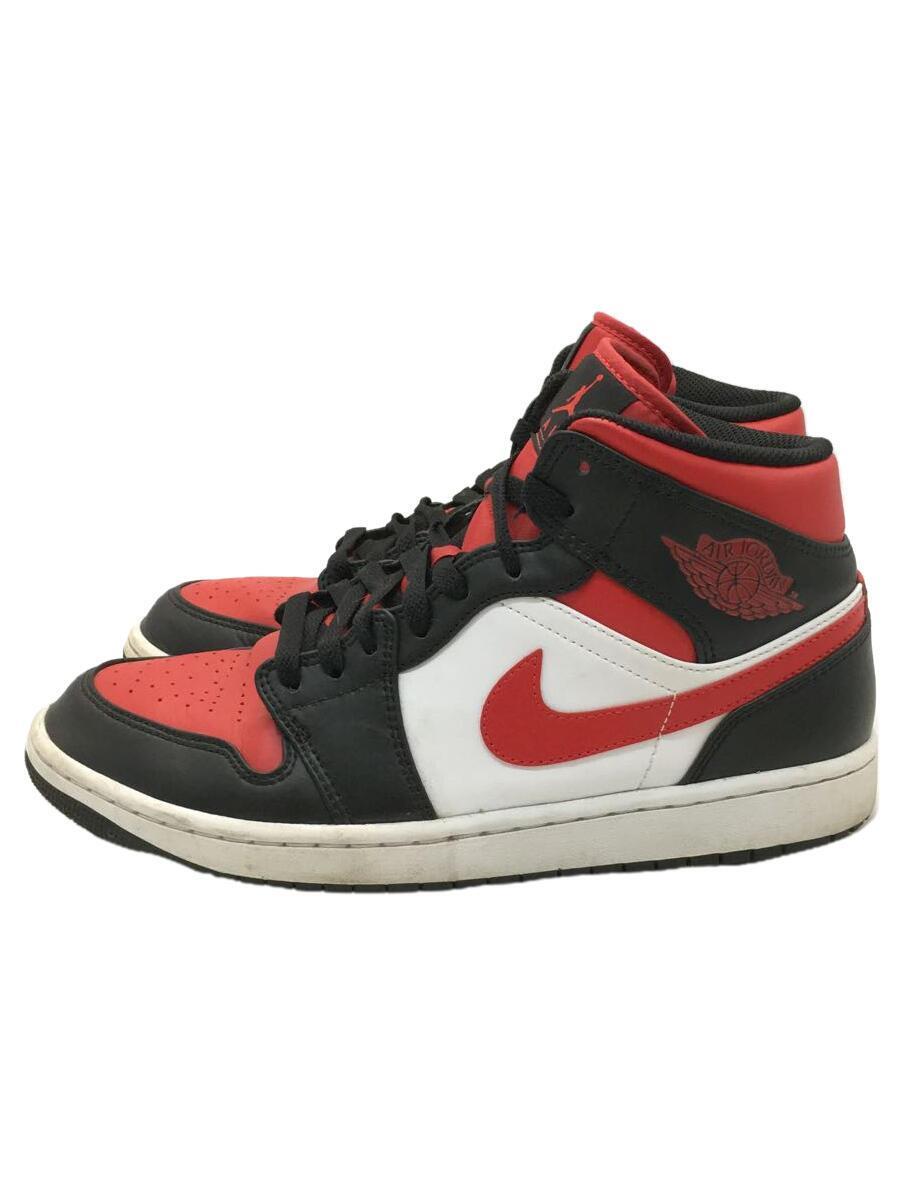 NIKE◆AIR JORDAN 1 MID_エアジョーダン 1 ミッド/27cm/RED