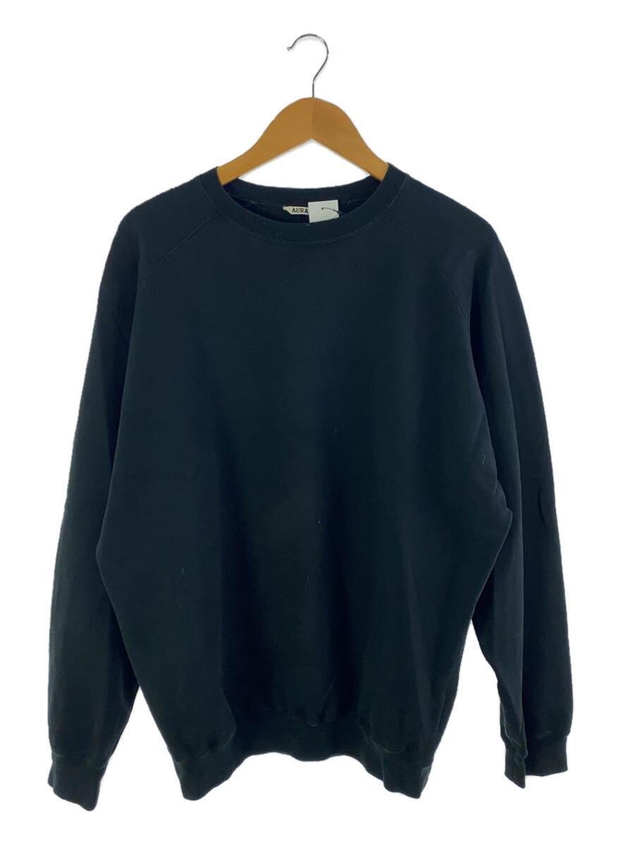 AURALEE◆21SS/SUPER SOFT SWEAT BIG P/O/スウェット/4/コットン/ブラック/A21SP02_画像1