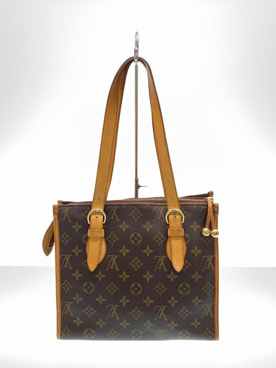 LOUIS VUITTON◆ハンドバッグ/レザー/BRW/モノグラム/M40007/ポパンクール_画像3