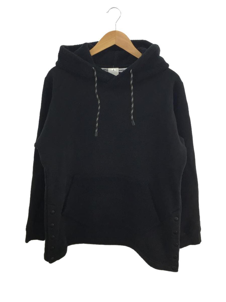 WHITE MOUNTAINEERING◆19AW/SIDE SNAP BUTTON HOODIEパーカー/1/コットン/BLK/WM1973524