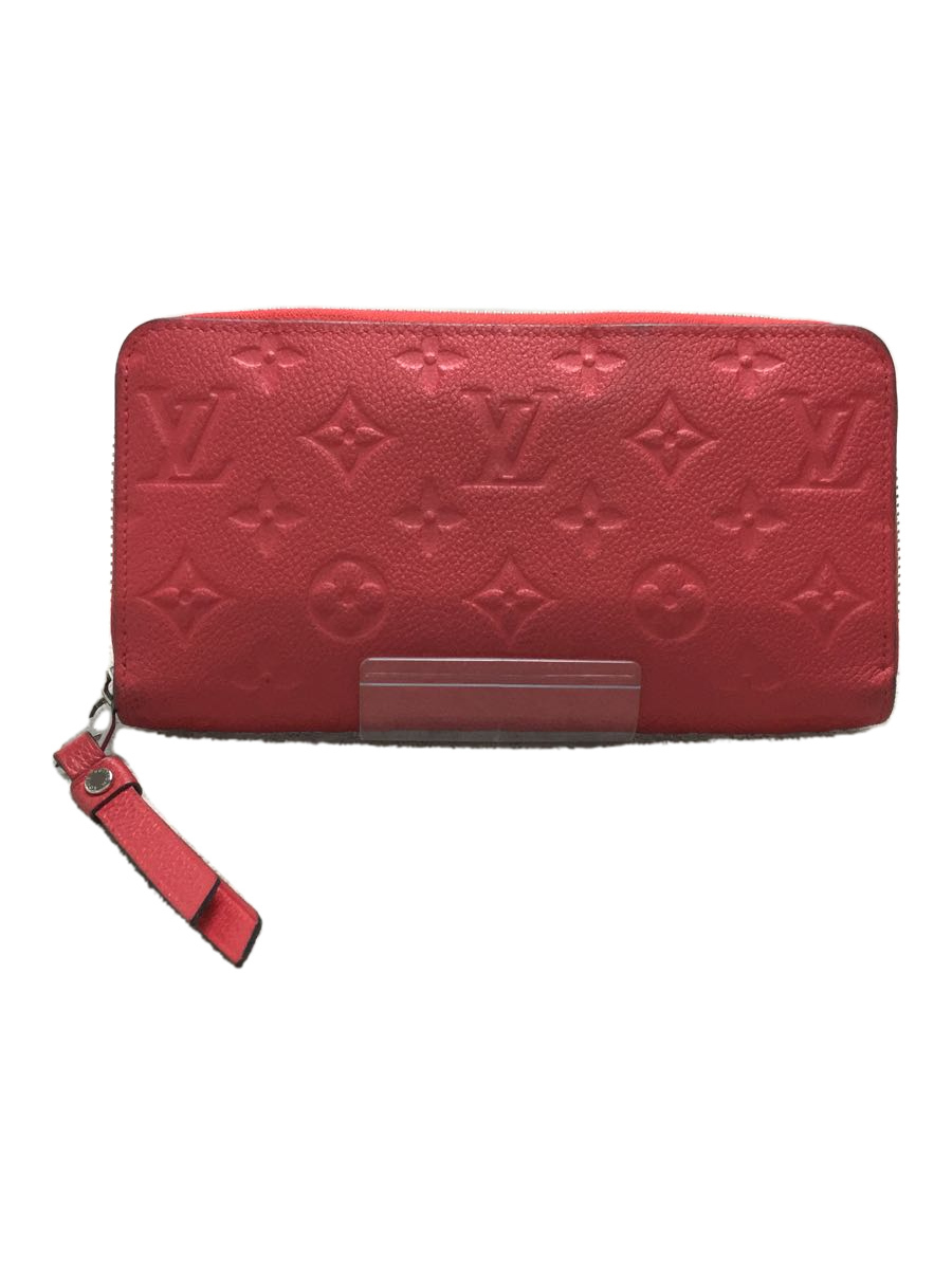 LOUIS VUITTON◆ジッピー・ウォレット_モノグラム・アンプラント_RED/レザー/レッド/モノグラム/メンズ/M60547